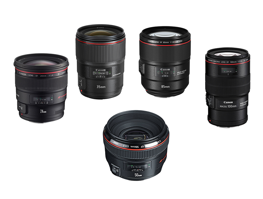 A photo of Canon EF L Series Prime Lens Set for hire in London