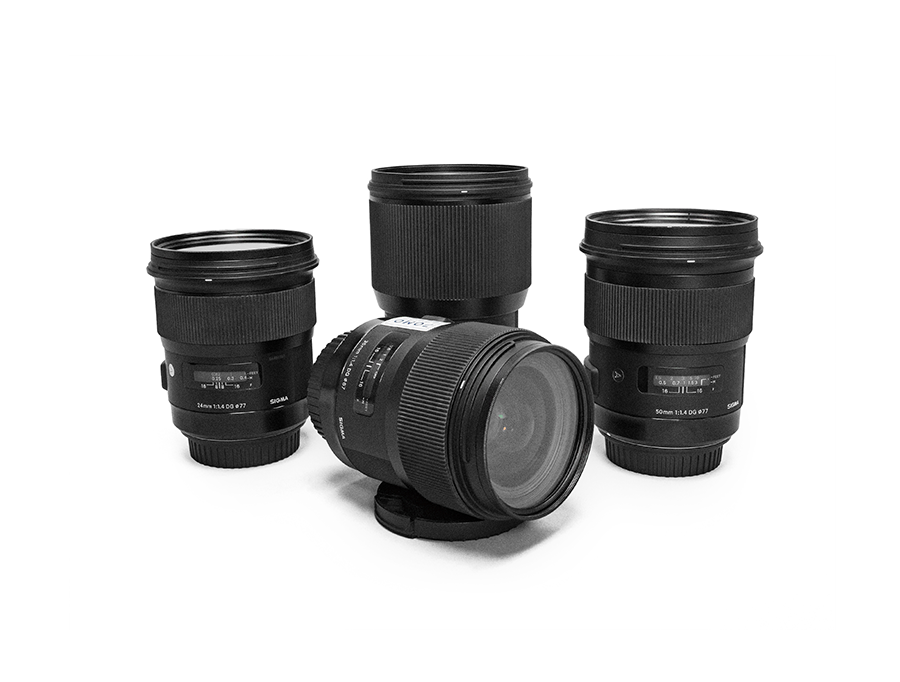 A photo of Sigma Art Prime Lens Set for hire in London